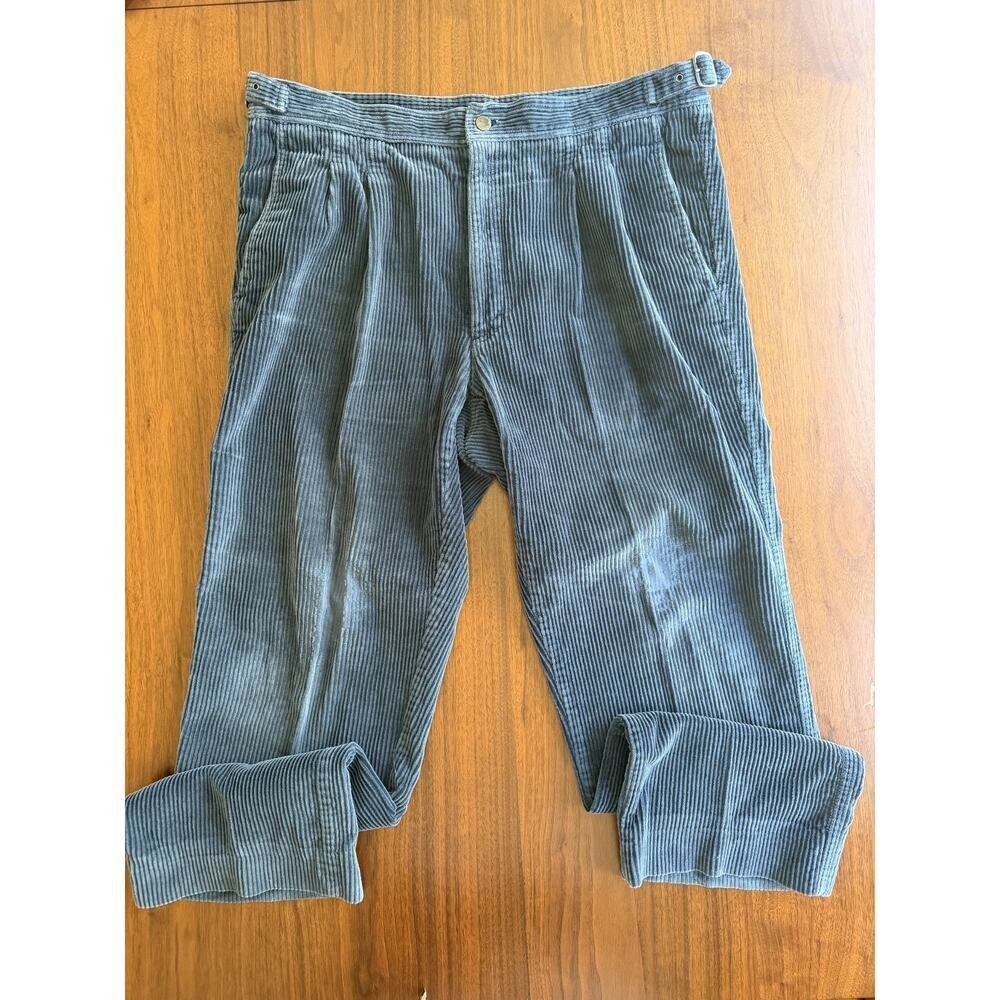 Vintage Members Only Mens Wide Wale Corduroy Pants Navy - Size M